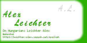 alex leichter business card
